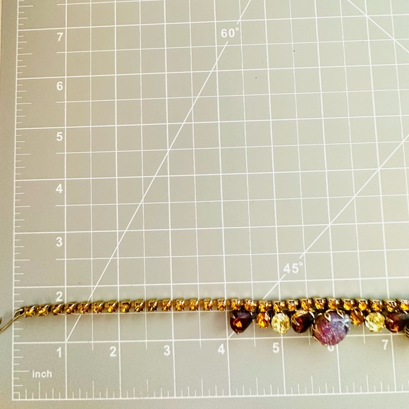 🔥 Vintage GORGEOUS Opal Rhinestone Crystal Necklace - Picture 5 of 17